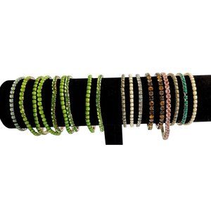 Estate Jewelry Lot Of 18 Stretch Bracelets